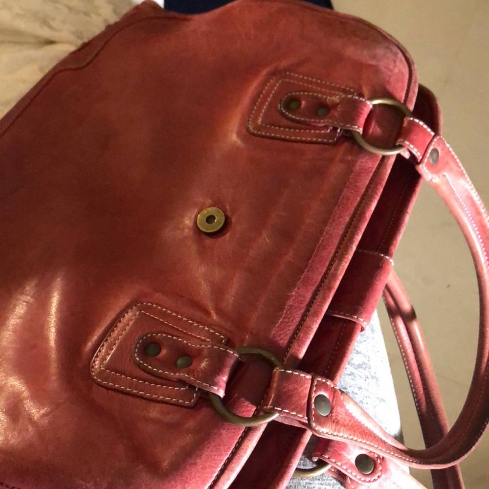 Georgio Brato pink leather briefcase origi 4k